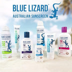 BLUE LIZARD Mineral Sunscreen, SPF 50+, Tube, Zinc Oxide | Water Resistant | Fragrance Free | For Sensitive Skin | 5 Fl Oz Pack of 2