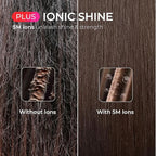 TYMO Ring Plus Ionic Hair Straightener Brush - Straightening Comb with Negative Ions for Women, Titanium Coating, 9 Temp Settings & LED Display, Dual Voltage, Professional Styling Tools