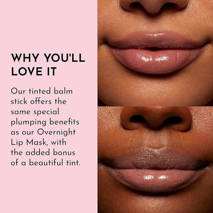 LAWLESS Women's Forget the Filler Lip Plumping Line Smoothing Tinted Balm, Whisper, Pink, 0.09 Ounce