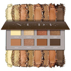 Brown Eyeshadow Palette Matte 8Color, Neutral Naked Nude Eye Shadow for Latte Makeup, Warm Brown Shimmery Eye Looks, Long Lasting & Pigmented (Naked)