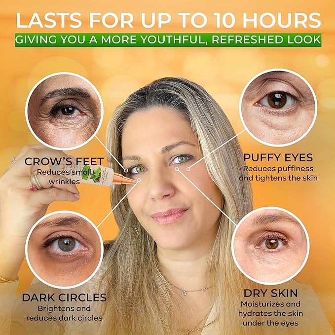 Puffy Eye Treatment Instant results – Naturally Eliminate Wrinkles, Puffiness, Dark Circle and Bags in Minutes – Hydrating Eye Cream w/ Green Tea Extract, Dead Sea Minerals by SEAMANTIKA – .8 fl.oz.