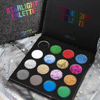 UCANBE Glitter Eyeshadow Makeup Palette - 12 Face Body Chunky & Fine Pressed Glitter + 4 Eye Shadow Powder Make Up Pallet for Theater Party Cosplay Halloween Christmas, Highly Pigmented Ultra Shimmer