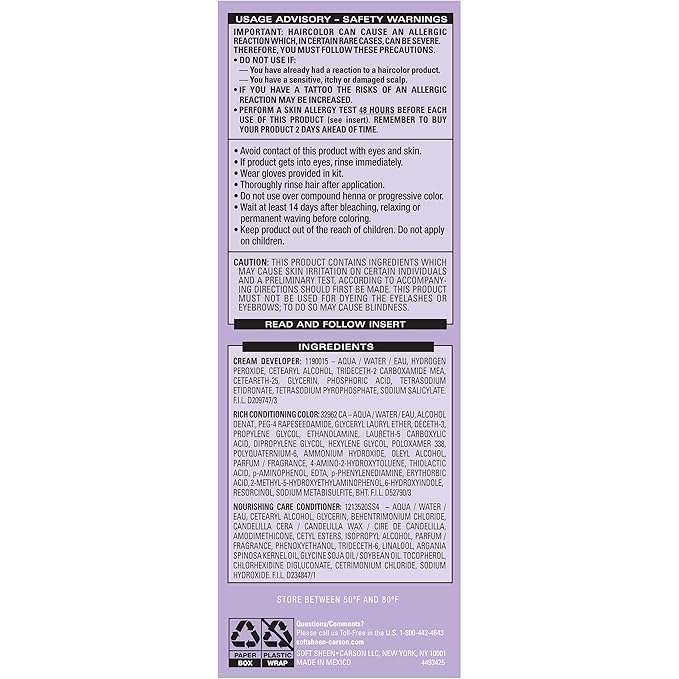 SoftSheen-Carson Dark and Lovely Fade Resist Rich Conditioning Hair Color, Permanent Hair Color, Up To 100 percent Gray Coverage, Brilliant Shine with Argan Oil and Vitamin E, Rich Auburn (Pack of 2)