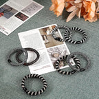 30 Pcs Hair Ties No Damage for Women Girls, High Elastic Braided Hair Ties for Thick Hair, Soft Ponytail Holders, No Crease Hair Bands for Curly Thin Hair Scrunchies (Neutral Colors)