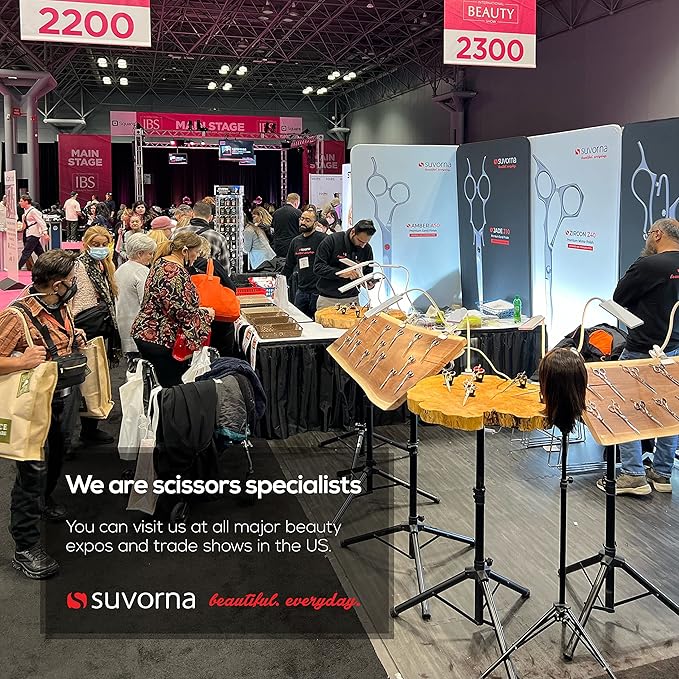 Suvorna 6" Hair Scissors Professional - Hair Shears for Women & Men - Extremely Sharp Hair Cutting Scissors to Cut Hair - Right Hand Barber Shears for Hair Cutting for Hairdressers and Professionals