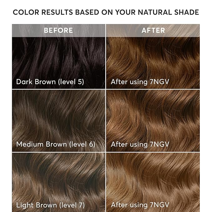 Madison Reed Radiant Hair Color Kit - 7NGV Light Golden Brown (Lucca Brown), Dimensional Gray Hair Blending Permanent Hair Dye, PPD-Free & Ammonia-Free, 2 Pack