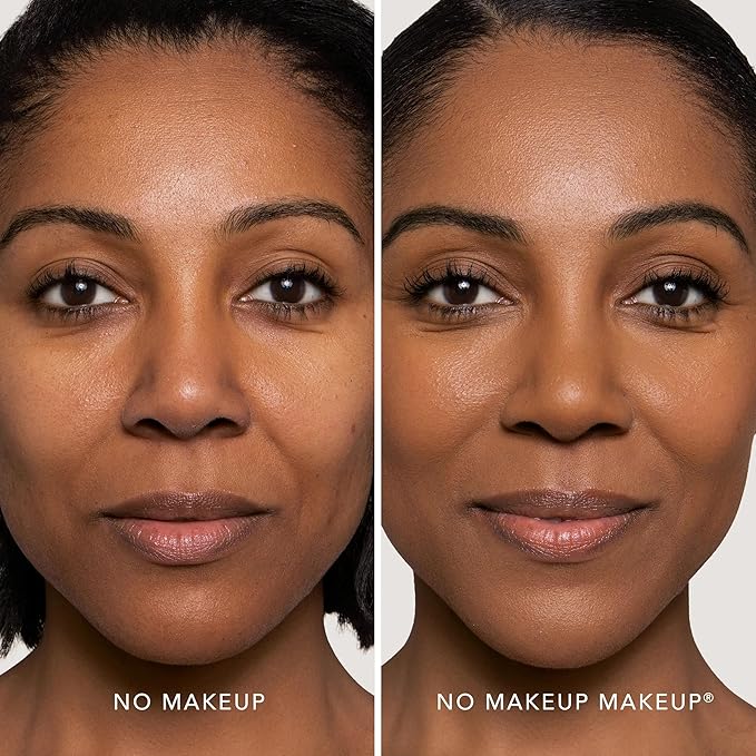 No Makeup Makeup Long-Lasting Lightweight Foundation & Brush Duo | Cruelty-Free, Fragrance-Free, Buildable, Transfer-Proof Makeup (Mocha)