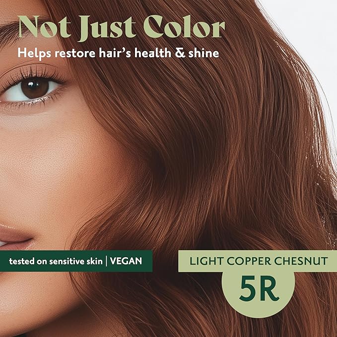 Herbatint Permanent Hair Dye For Women - 5R Light Copper Chestnut - For Up To 100% Gray Coverage of Resistant Gray Hair - Ammonia-Free, Alcohol-Free & Vegan - Salon Influenced Hair Color 5.75 ...