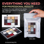 12-Color Death FX Cream Palette, Professional Quick Drying Waterproof SFX Makeup for the Stage, Film, Costumes, Cosplay, Halloween