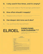 Pang Pang Big Sun Cushion Plus - Broad Spectrum SPF50+ PA++++ Korean Sunscreen Cushion for Face & Body - Hypoallergenic & Lightweight Sun Cream, No White Cast (0.88 oz)