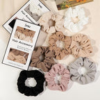8 Hair Scrunchies for Women - Hair Ties No Damage Both for Thick Hair or Thin Hair Curl Hair No Crease Scrunchies Ponytail Holder No Hurt Your Hair