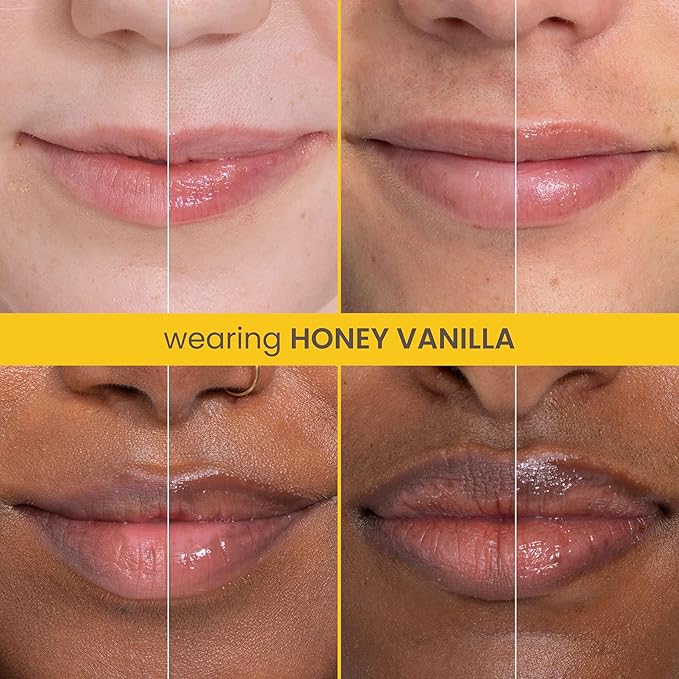 Burt's Bees Stocking Stuffers, Rescue Lip Relief, Honey Vanilla, Hydrating Lip Balm for Dry Cracked Lips, with Responsbily Sourced Beeswax and Shea Butter, 100% Natural Origin, 1 Squeezy Tube, 0.35oz