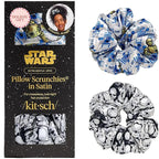 Kitsch x Star Wars R2-D2 & Stormtrooper Scrunchies for Women- Softer Than Silk Scrunchie - No Crease Hair Ties - Perfect For Day And Night Creaseless Hair Accessories for Girls | Ideal Gifts for Women