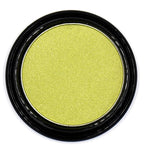 Chartreuse Bright Neon Yellow Green Shimmer Pressed Powder Single Vegan Eyeshadow; Talc, Paraben & Cruelty Free