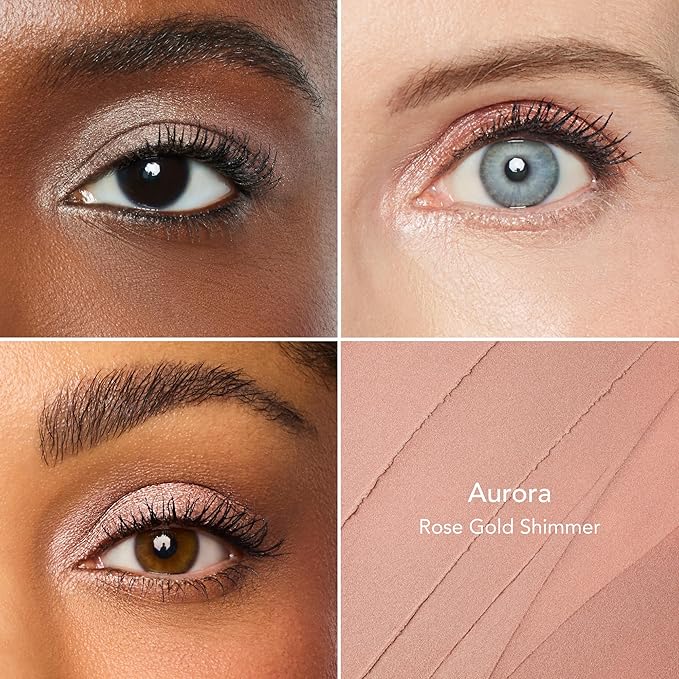 Thrive Causemetics Brilliant Eye Brightener Eyeshadow Stick Bundle for Hazel Eyes, 3 Shades, Waterproof & Crease Proof Cream to Powder Long Lasting Formula, 3 Shadow Sticks & Confetti Makeup Bag