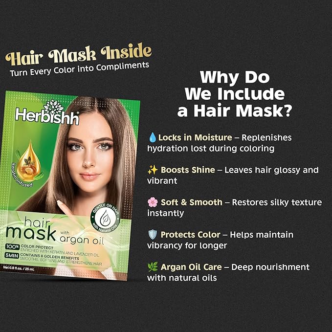 Herbishh Hair Color Shampoo for Gray Hair – Natural Hair Dye Shampoo – Colors Hair in Minutes – Lasts Up To 3-4 Weeks – 500 Ml – 3-In-1 Hair Color – Ammonia-Free | Herbishh (Chestnut Brown)