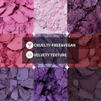 docolor Eyeshadow 9 Colors Purple Eyeshadow Palette High Pigmented Blendable Matte & Glitter Shimmer Finishes, Long Lasting Mauve Eye Makeup for Christmas Party Music Festivals