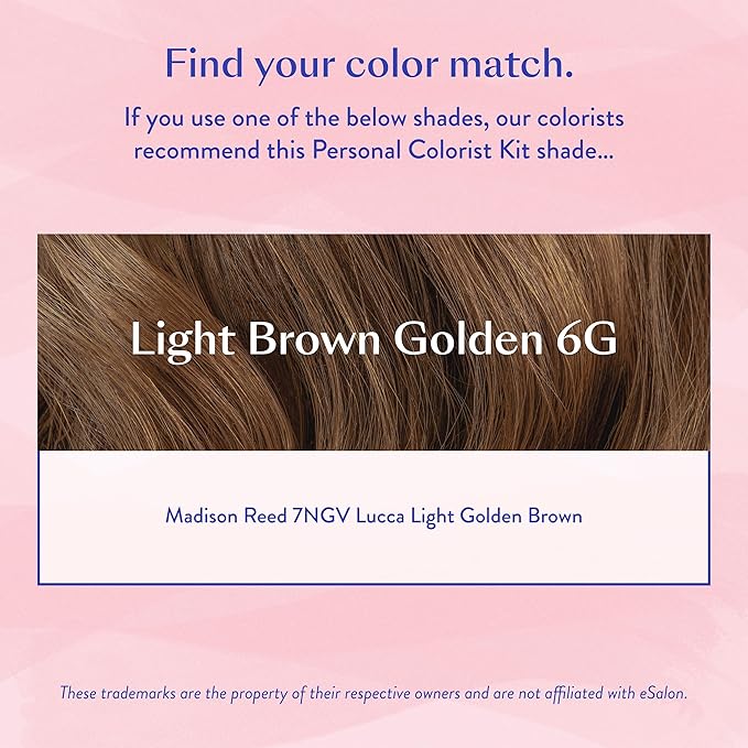 eSalon Permanent Hair Color & Dye Kit - Light Brown Golden - Professional-Grade Ammonia-Free Personal Colorist for Up To 100% Gray Coverage on All Hair Types
