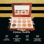 EBIN NEW YORK Coral Oasis - Secret of Pharaoh Eyeshadow Palette, Highly Pigmented and Blendable, Cruelty-Free, Long-Lasting Matte & Shimmer