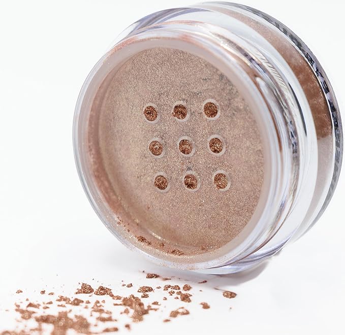 Adobe Glaze Copper Bronze Light Red Pink Loose Eyeshadow Powder Pigment, Single Glitter Mineral Dust Jar Pot, Vegan, Talc & Paraben Free, No Animal Testing & Cruelty Free