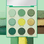 ColourPop Just My Luck Green Eyeshadow Palette - Green & Neutral Eyeshadow Palette with Matte & Metallic Finishes - High-Pigment Eye Makeup with a Long-Wearing Formula (0.3 oz)