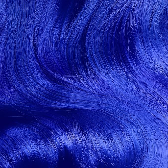 Lime Crime Unicorn Hair Dye Full Coverage, Mystic (Electric Blue) - Vegan and Cruelty Free Semi-Permanent Hair Color Conditions & Moisturizes - Temporary Blue Hair Dye With Sugary Citrus Vanilla Scent