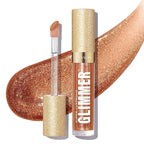 REVLON Super Lustrous Glimmer Gloss, Non-Sticky Lip Gloss, High-Shine Finish, Plant-Based Glitter, 006 Bronze Spark, 0.13 fl oz