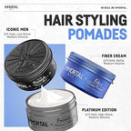 Immortal NYC Fiber Cream Hair Pomade - Flex Strong Hold - Low Shine All Natural Water-Based Cream Pomade for Men - No Residue, All Hair Types