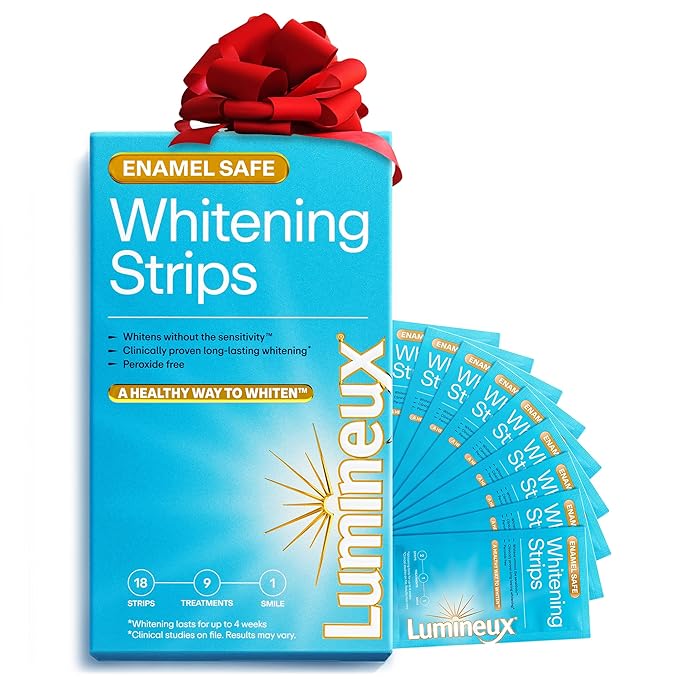 Lumineux Teeth Whitening Strips Kit - 9 Treatments - Peroxide Free - Enamel Safe for Whiter Teeth - Whitening Without The Sensitivity - Dentist Formulated - Sensitivity Free