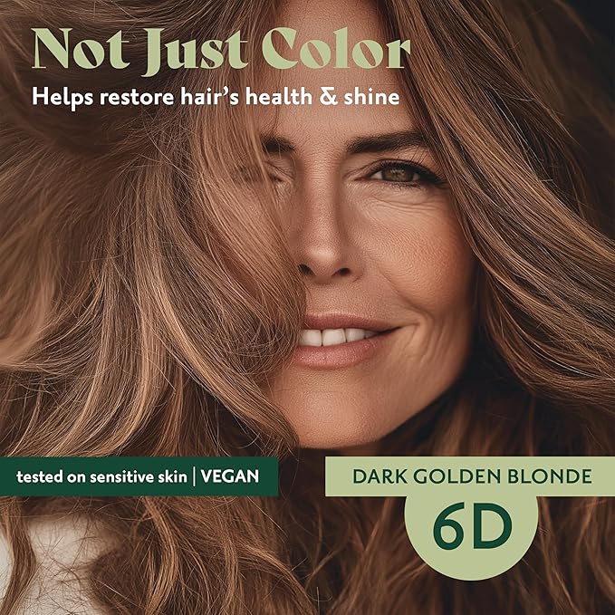 Herbatint Permanent Hair Dye For Women - 6D Dark Golden Blonde - For Up To 100% Gray Coverage of Resistant Gray Hair - Ammonia-Free, Alcohol-Free & Vegan - Salon Influenced Hair Color 5.75 fl oz