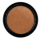 Sun Drenched Cinnamon Chocolate Brown Bronze Almond Gold Shimmer Pressed Powder Single Eyeshadow; Talc, Paraben & Cruelty Free