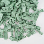 MEEDEE 100 Pack Sage Green Hair Ties For Women No Crease Soft Elastic Ribbon No Damage Sage Green Hair Ties Knotted Ouchless Hair Ribbon Yoga Hair Ribbons Elastic Bracelets