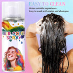 2 Pack Blue hair spray,Hair spray temporary for Women Kids Men, Washable Temporary Hair Dye Spray，Spray hair color Non-Sticky，For Christmas Party, Halloween Crazy Hair Day,Cosplay Party