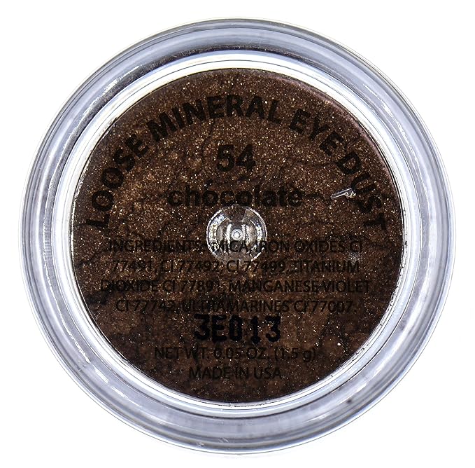 Chocolate Mocha Brown Chestnut Cocoa Single Loose Powder Eyeshadow; Vegan, Talc & Paraben Free