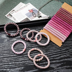 30 Pcs Hair Ties No Damage for Women Girls, High Elastic Braided Hair Ties for Thick Hair, Soft Ponytail Holders, No Crease Hair Bands for Curly Thin Hair Scrunchies (Pink Colors)