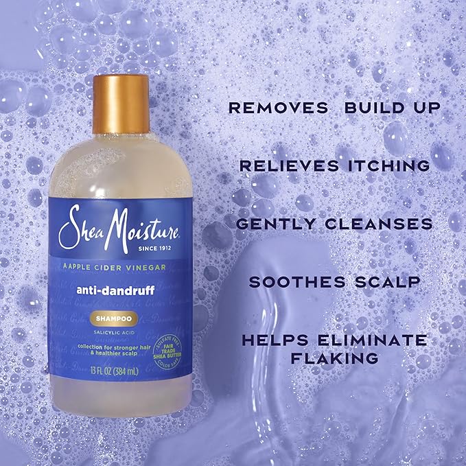 Shea Moisture Anti-Dandruff Shampoo Apple Cider Vinegar & Salicylic Acid For Removing Buildup System For A Healthier Scalp 13 Oz