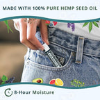 Hemp Lip Balm with L-Lysine & Seed Oil | Intense Lip Conditioner for Softness & Moisture Retention | Natural Botanical Lip Care (3 Tubes)