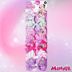 Disney Minnie Mouse Hair Bows - Hair Accessories Gift Set - Minnie Hair Bow - 7 Pcs 4 Inch Bundle - Hair Bows for Girls - Minnie on each clip - Alligator Clip - Ages 3 +