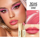 Red Pink Lipstick Moisturizing for Women Shimmer Tinted Lip Balm Hydrating Nourishing Lip Gloss Vegan& Cruelty Free Lip Makeup, ZG115 Shine