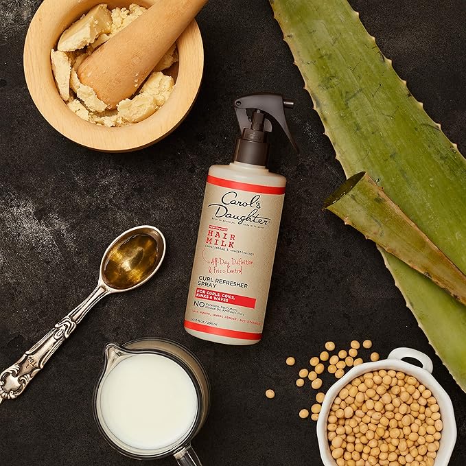 Carol's Daughter Hair Milk Curl Refresher Spray for Coils and Waves, with Agave, Sweet Almond and Wheat Protein, 10 fl oz