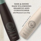 Tweak’d by Nature - Rise & Shine Hair Volumizing and Thickening Shampoo and Conditioner Set for Fine Hair, Paraben and Sulfate Free Shampoo and Conditioner for Oily Hair, Hydrating (2 x 9 ounces)