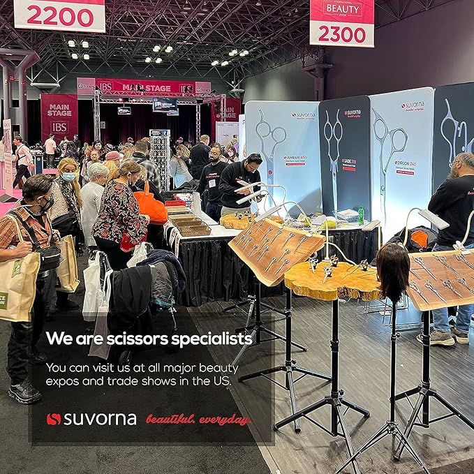 Suvorna Hair Cutting Scissors - Barber Shears for Hair Cutting - 6.5" 440C Japanese Stainless Steel hair scissors professional for Barbers and Hairdressers - Hair Shears for Women & Men