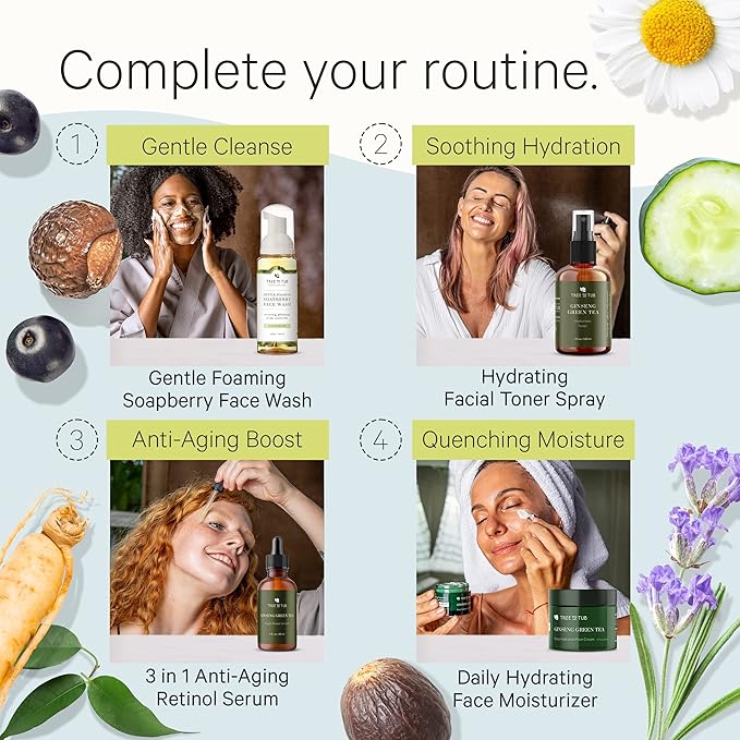 Tree to Tub Sensitive Skin Face Wash for Dry Skin - Fragrance Free Gentle Face Cleanser for Women & Men, Unscented Hydrating Foaming Facial Cleanser, Daily Face Soap w/All Natural Organic Aloe Vera