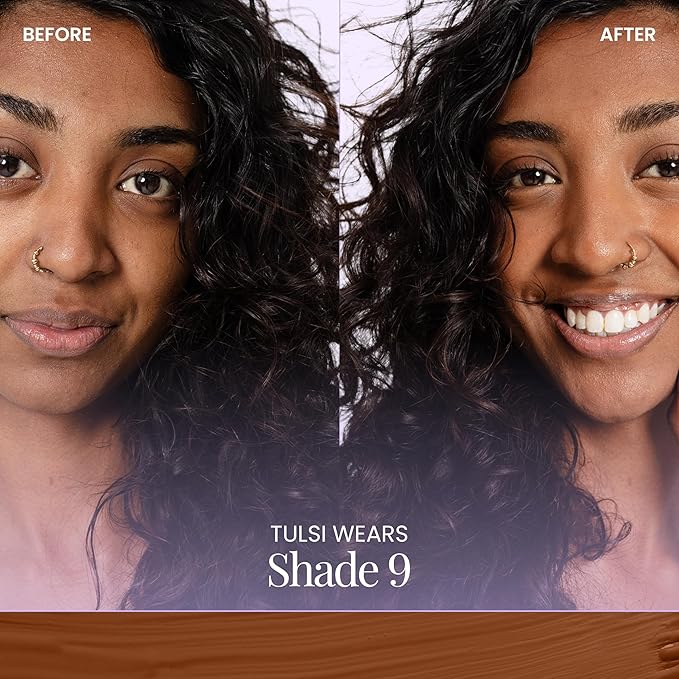 Naked Sundays BeautyScreen™ SPF 50 Peptide Foundation Tint – Tinted Sunscreen & Skincare Makeup with Zinc Oxide, Niacinamide – Lightweight Natural Coverage, 9 Rich Mahogany, 1.01 oz