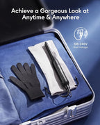 Wavytalk Pencil Flat Iron, 3/10" Small Iron for Short Hair, Pixie Cut and Bangs, Tiny Beard Straightener with Dual Voltage & Adjustable Temp, Mini Hair Edges Heating Up in 15s