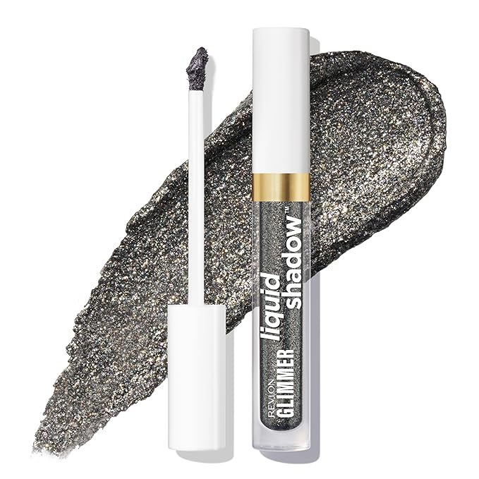 REVLON Glimmer Liquid Shadow, Smudge-Proof Shimmer Eyeshadow Makeup, Long Lasting, High Pigment, 204 Rock-IT