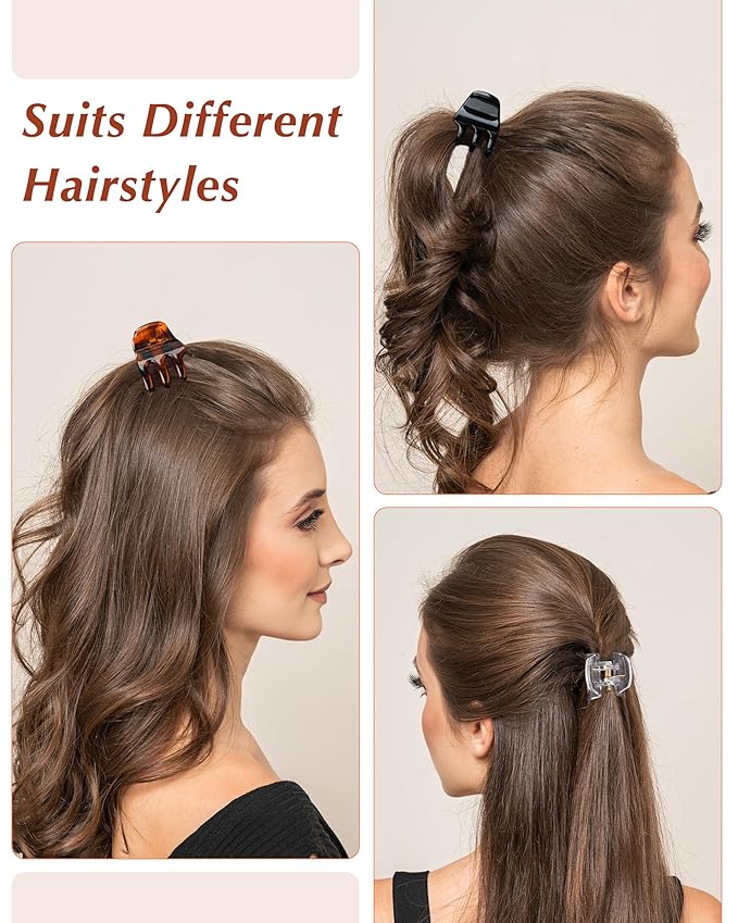 Medium Hair Clips, 18 Pcs 1.38 Inch Hair Claw Clips, No-Slip Jaw Clips for Women and Girls