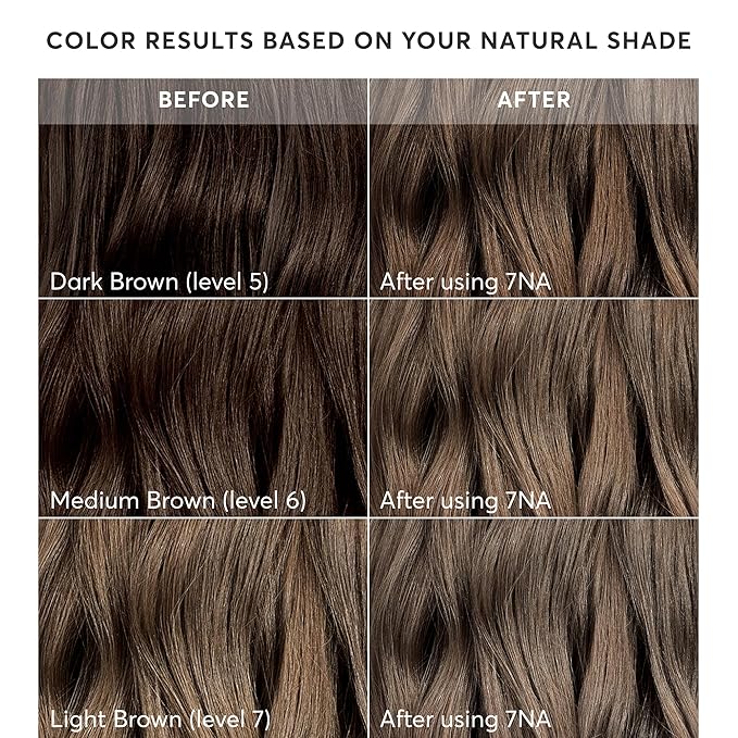 Madison Reed Radiant Hair Color Kit - 7NA Light Ash Brown with Cool Smoky Undertones (Arezzo Brown), Dimensional Gray Hair Blending Permanent Hair Dye, PPD-Free & Ammonia-Free, 1 Pack