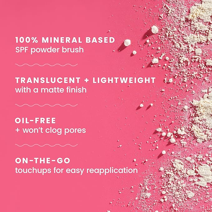 Hawaiian Tropic Mineral Powder Sunscreen Brush SPF 30 | Beach Essentials, Zinc Oxide Mineral Sunscreen Powder SPF, Face Sunblock Travel Size, Brush On Sun Screen Protector for Face and Body, 0.15oz