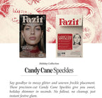 Fazit Makeup Patches - Candy Cane Speckles - Glow Up Make-Up Patches - Cute Glitter Makeup Accessories for Women - Cosmetic Glitter for Face